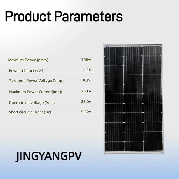 Solpanel, Hög Effektivitet, Hållbar Konstruktion,100W*2