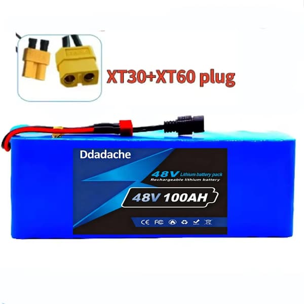 Batteripack, 100Ah kapacitet, 13S3P konfiguration,XT60 XT30