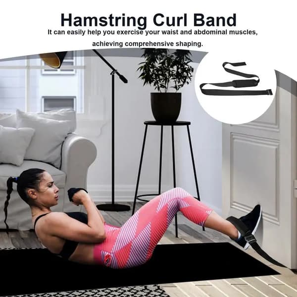 Hamstring Curl Rem, Justerbart nylonmateriale, Velegnet til voksne, Ideel til styrketræning, Ergonomisk design, Ikke-farlige materialer