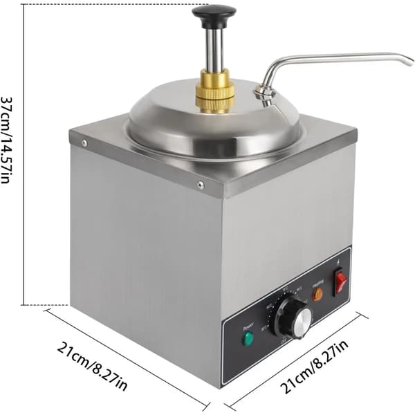 Chokladdispenser, 2L kapacitet, elektrisk såspump,Silver
