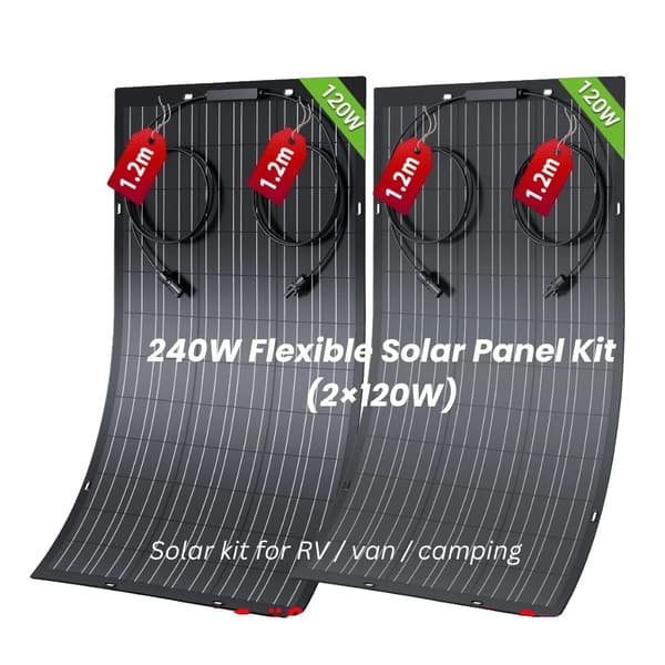 Solpanel Kit, Monokrystallinsk, Vandafvisende,120W * 2