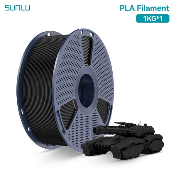 3D-printer filament, PLA-material, 1,75 mm diameter,Sort