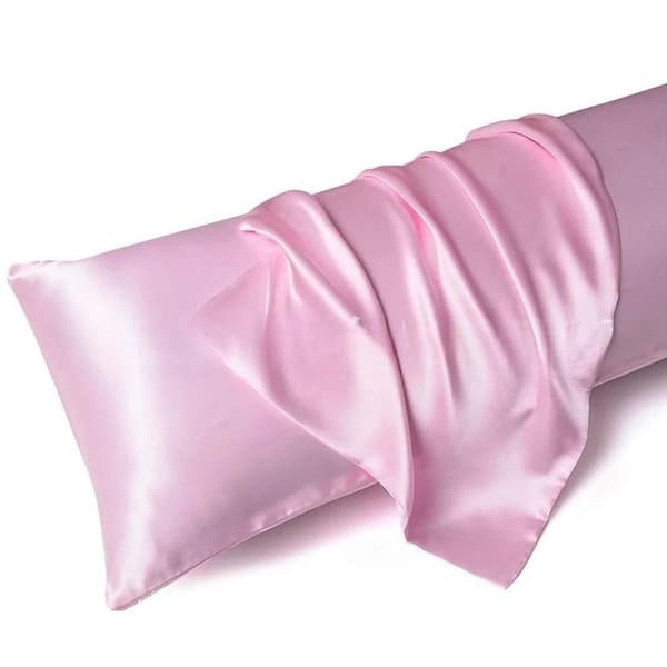 Örngott, Satinmaterial, Maskintvättbart,Rosa, 1 Par 2st-b