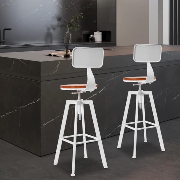 Barstolar, Justerbar Höjd, Modern Minimalistisk Design,VIT