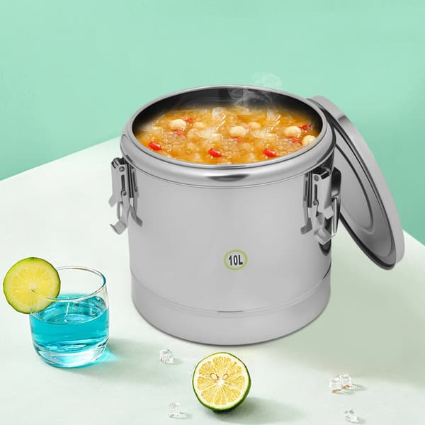 Isolerad Matbehållare, Rostfritt Stål, 12H Värmebevarande,Silver