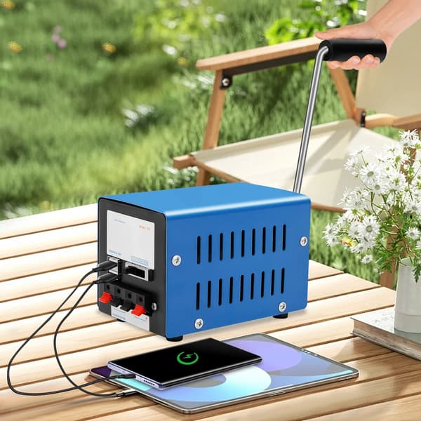 Handvevsgenerator, Miljövänlig Energikälla, Kompakt Design,Blå