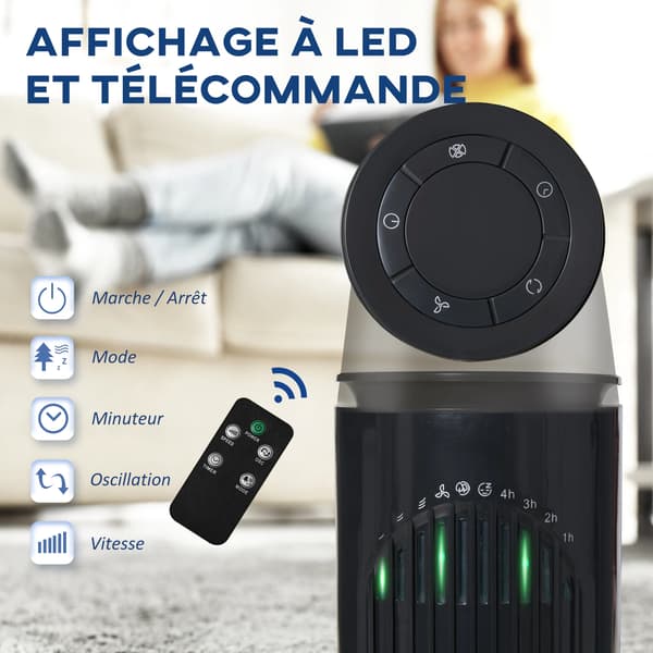 Säulfläkt, Fjärrkontroll, Timerfunktion,kylfläkt