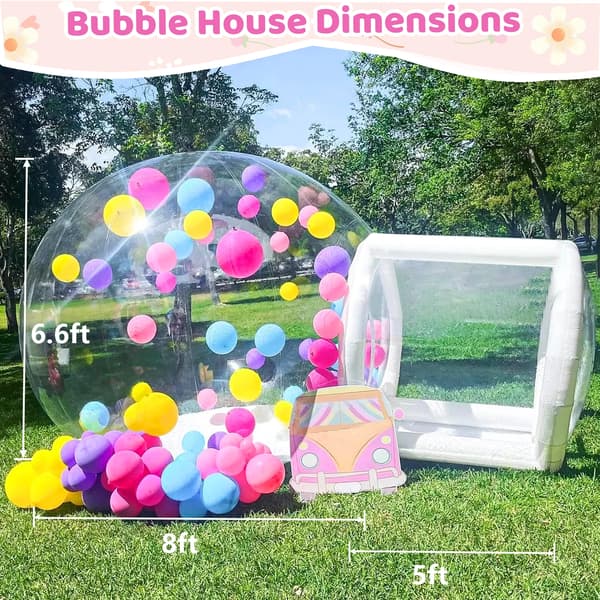 Uppblåsbar Bubbelhus, för Barn, Hållbart PVC-material, Snabb Installation, 2,5 meter