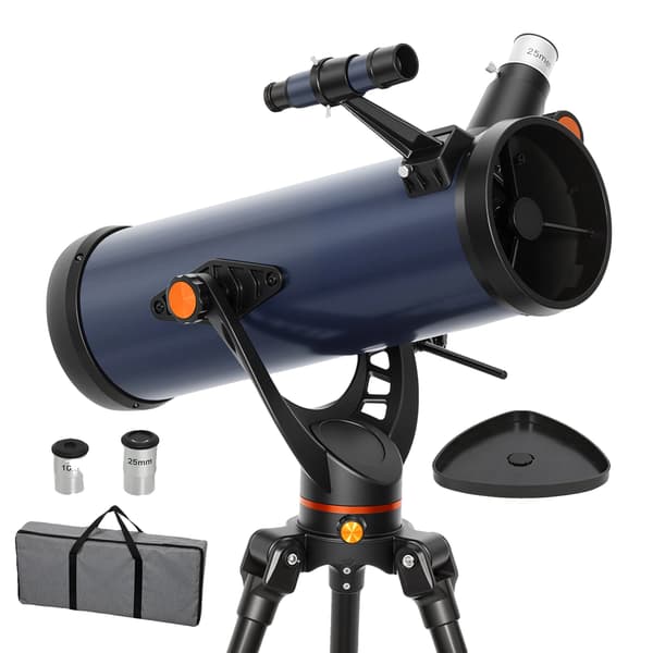 Reflektor teleskop, 114mm objektivlins, justerbart stativ,astronomisk teleskop