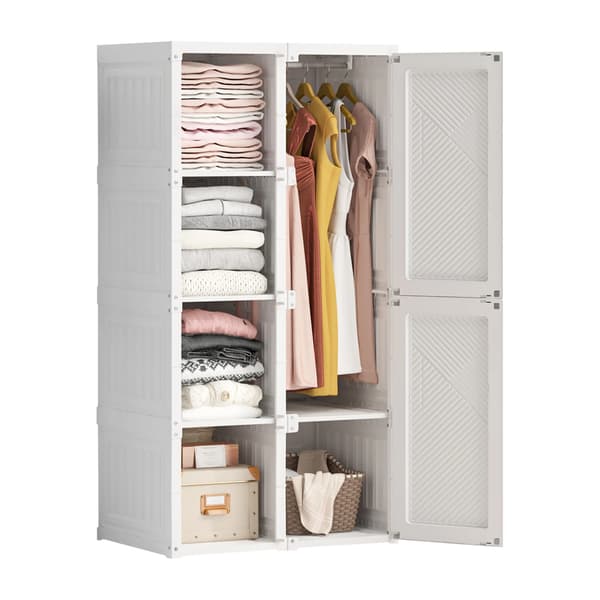 Garderobe, Foldbar, Pladsbesparende Design,5C-6D-1H