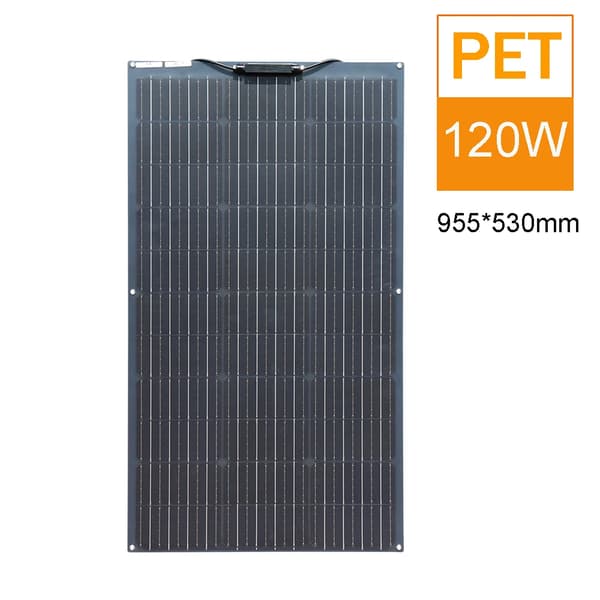 Solpanel, Flexibel Design, Hög Effektivitet,PET 120W 955x530mm