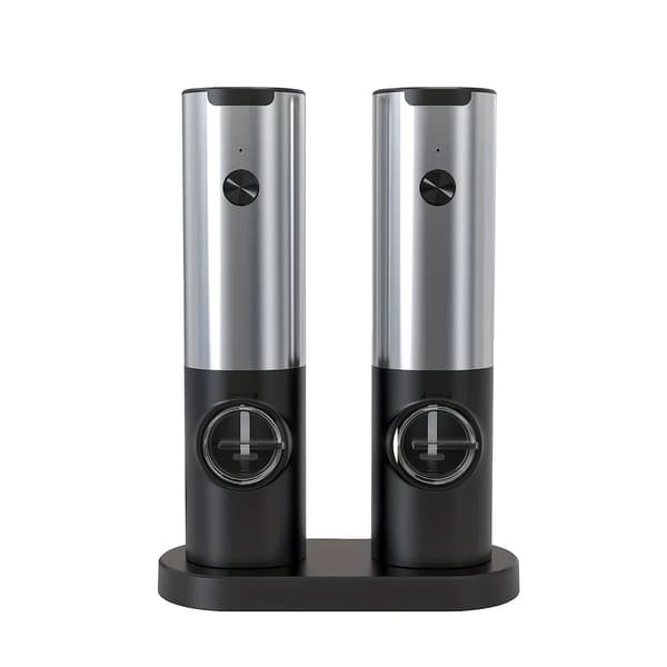 Salt- og Peberkværn, Automatisk Kværn, USB Genopladelig,sort