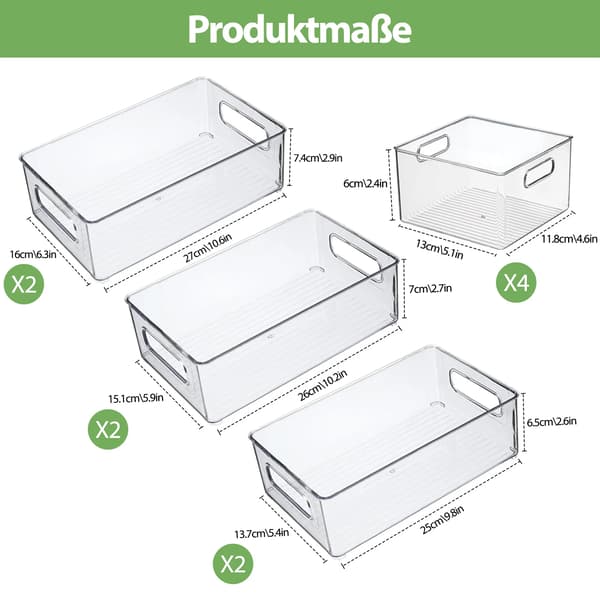 Förvaringslåda, Stapelbar Design, Mångsidig Organisation,10-delar