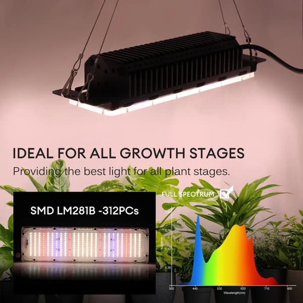 LED Vækstlys, Fuldt Spektrum, Energi Effektiv,XQP500