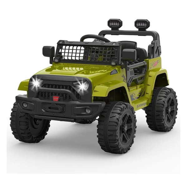 Elektrisk Åkbil, Fjärrkontroll, LED-lampor,Grön