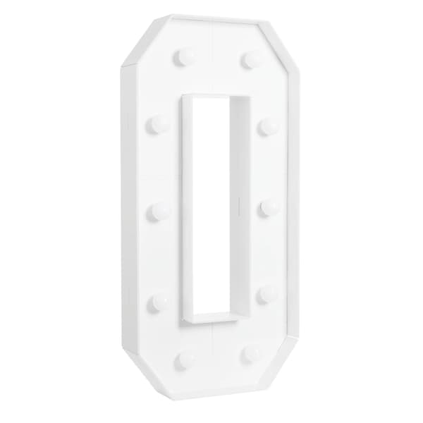 Lysende Nummer, Varmt Lys, Nem Opsætning,HVID, 100cm, 0
