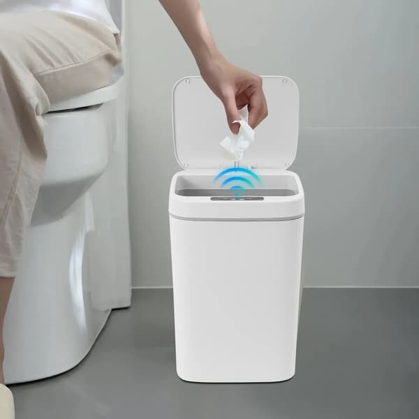 Sensor Soptunna, Automatisk Drift, Modern Design,Vit