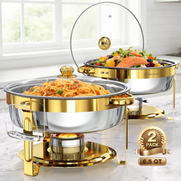 Chafing Dish, Elegant Design, Generøs Kapacitet,2Pak
