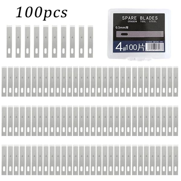 Graverkniv, Rustfrit Stål Blade, Alsidig Skæreværktøj,100pcs