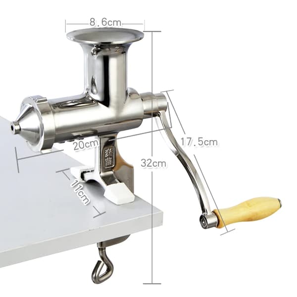 Juicer, Manuel Betjening, Rustfrit Stål Konstruktion,Sølv