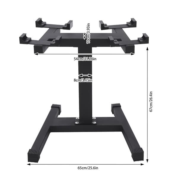 Dumbbell Rack, Robust Konstruktion, Pladsbesparende Design,Sort