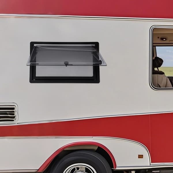 RV-vindue, Multi-vinkel ventilationsdesign, Holdbar konstruktion,sort