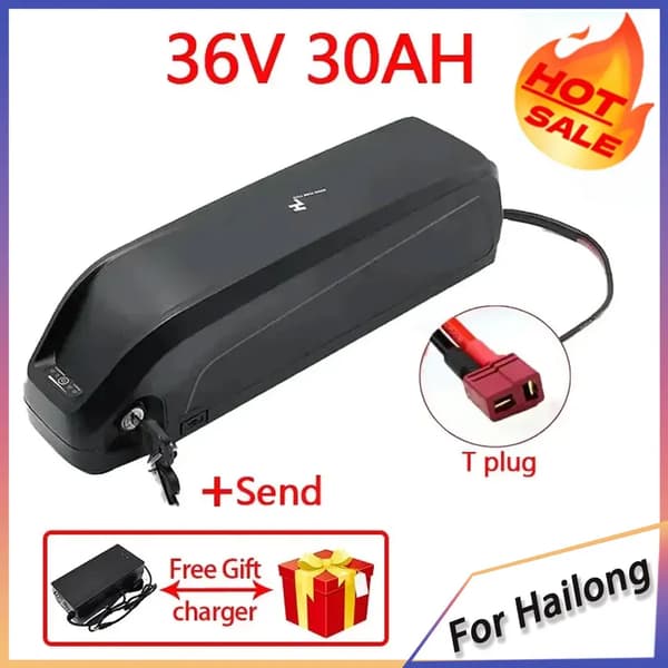 Batteri, 48V Strømkilde, 40Ah Kapacitet,T-36V-30AH