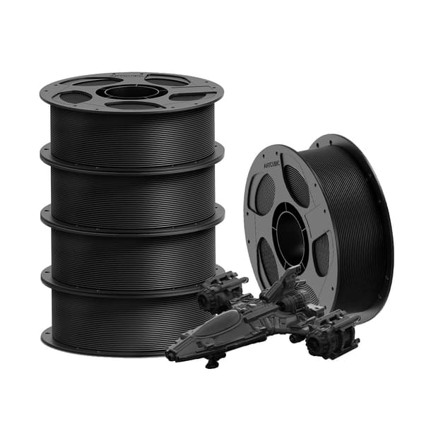 3D Printfilament, PETG Material, Stødresistent,5kg sort