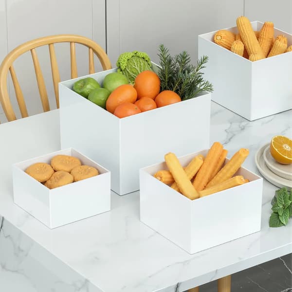 Buffet Stiger, Multi-Højde Display, Holdbar Akryl Design,4PCS