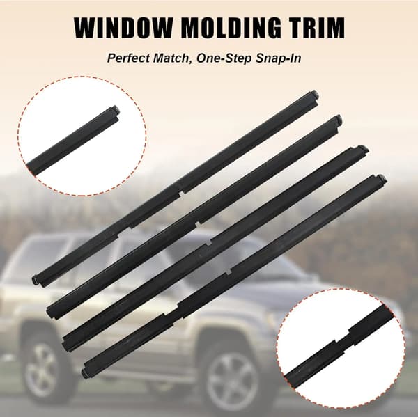Vinduesforseglingsstrimler, Holdbart ABS-plast, Præcist tilpasset Jeep Grand Cherokee,4PCS