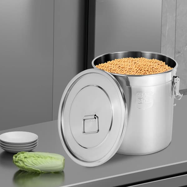 Cerealsbehållare, Lufttät Försegling, Hållbart Rostfritt Stål,Silver