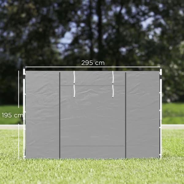 Gazebo Sidevægge, UV-resistente, vandtæt design,Lys Grå