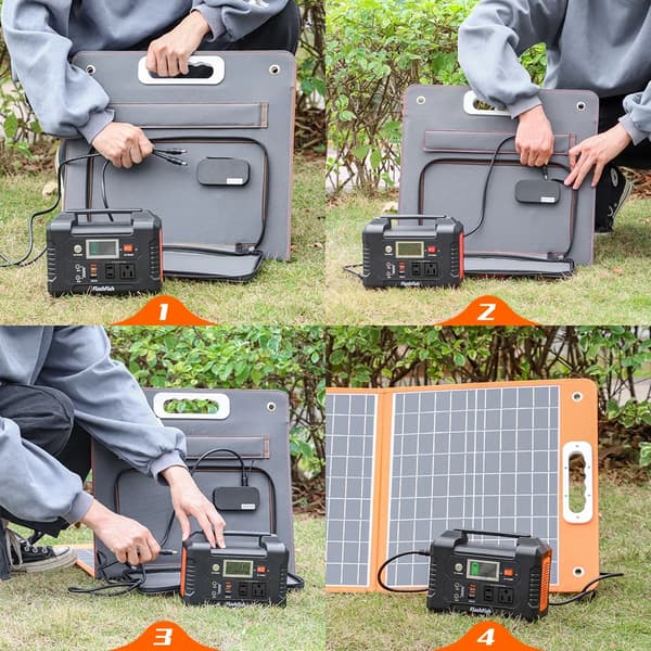 Solpanel, Fällbar Design, 60W Effektutgång,TSP18V60W