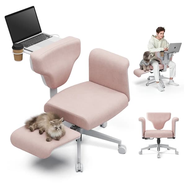 Multi-Position Stol, Ergonomisk Design, Udvidelig Computerbakke,FB-P
