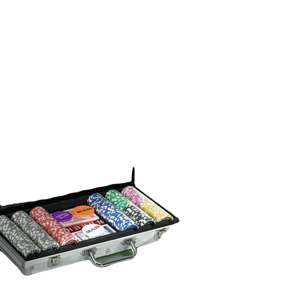Poker Sæt, Holdbart Materiale, Kompakt Design,Sølv