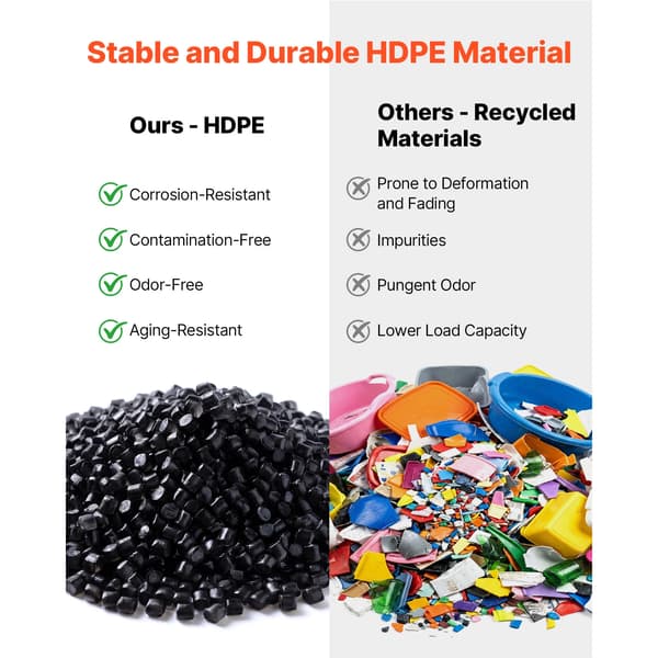 Lagringspallar, HDPE-material, Stapelbar design,6st