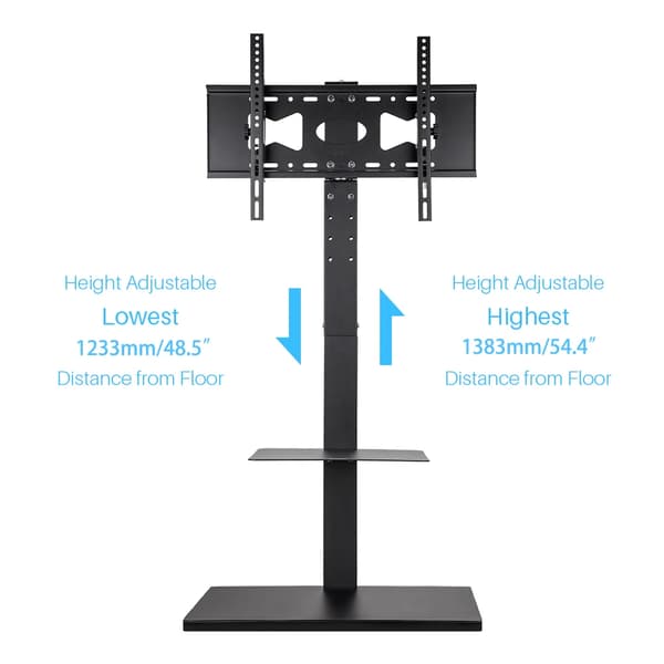 TV-stander, Højdejusterbar, Drejefunktion,sort