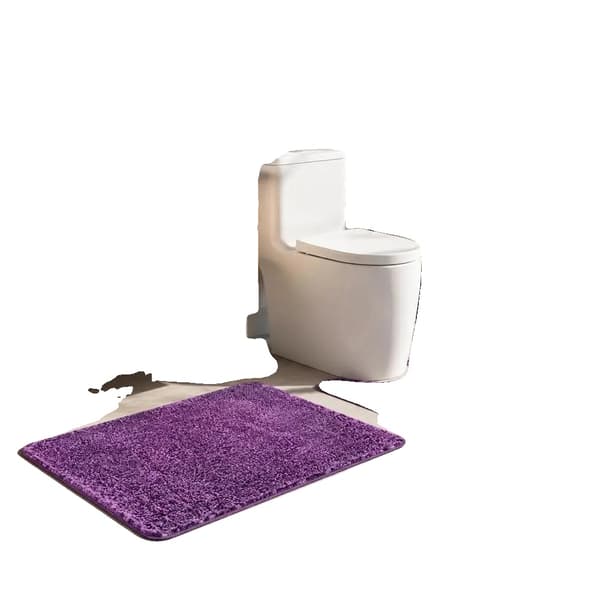 Badmatta Set, Halkfri, Lättskött,Purpur