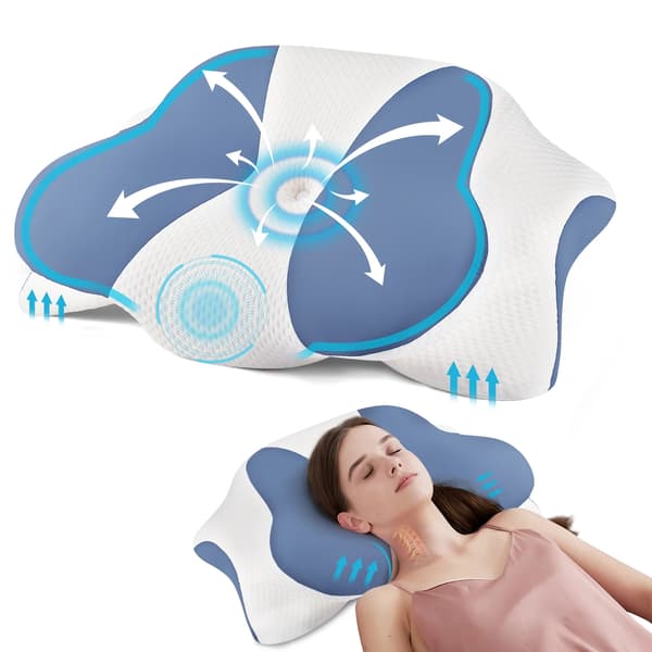 Nakkepude, Ergonomisk Design, Justerbar Højde,A