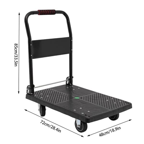 Transportvogn, Holdbar Konstruktion, Stille Mobilitet,sort