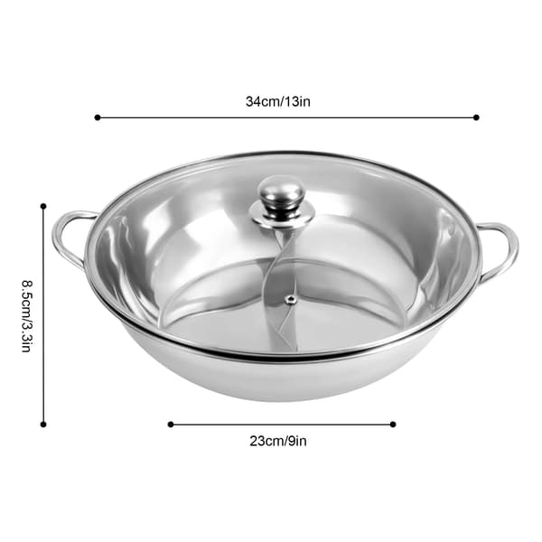 Hot Pot, Rostfritt Stål, Glaslock,Silver