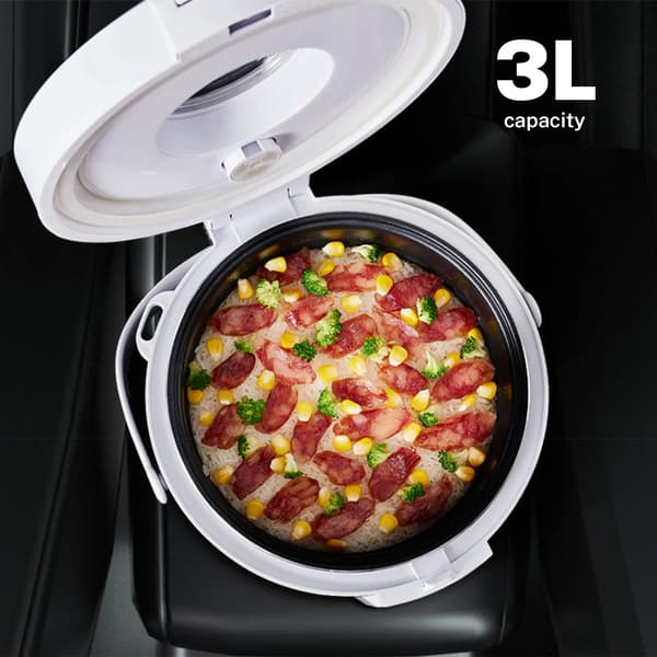Ris Cooker, Tri-Spænding, Bærbart Design,Sort