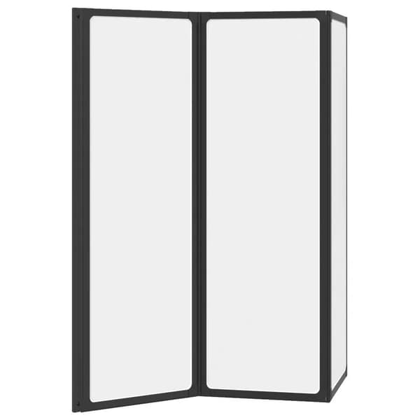 Bruseafskærm, Aluminium og PP, Moderne Badeværelsesdesign,sort