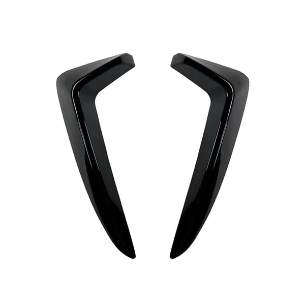 Front Bumper Side Air Vent Trim, Direkte Erstatning, Holdbart ABS Plastik,Glansfuld Sort