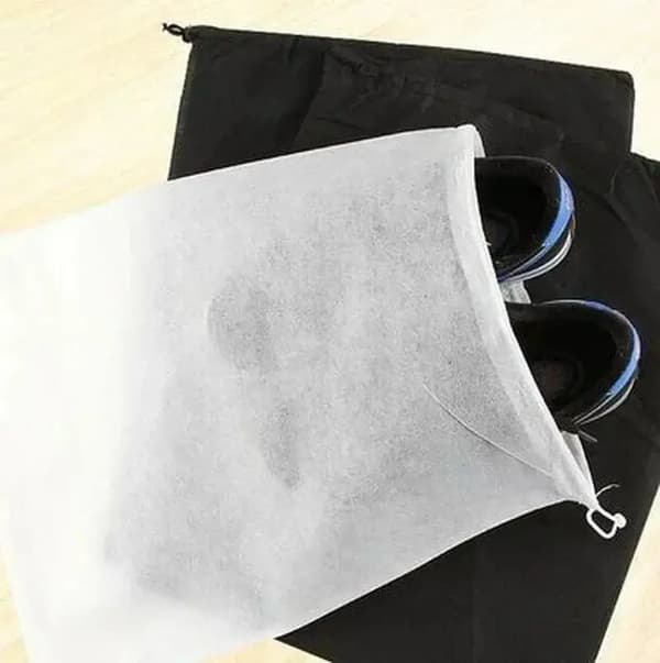 Skoförvaringspåsar, icke-vävd tyg, dragskoöppning,10pcs