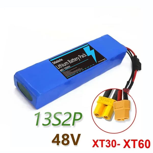 Lithiumbatteripakke, 30Ah kapacitet, 48V konfiguration,XT60-XT30