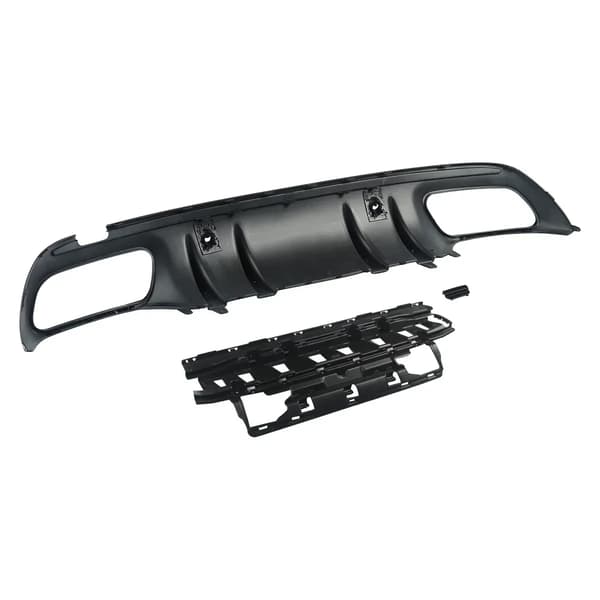 Bumper Diffuser Avgassystem, AMG-Line Kompatibel, ABS Plastkonstruktion,som visas