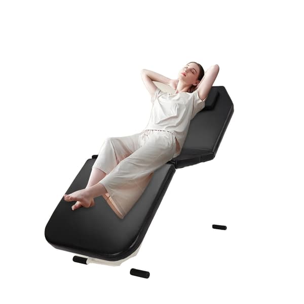 Massagebord, Bærbart Design, Komfortabel Polstring,sort