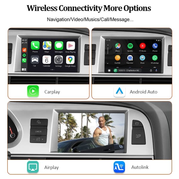 CarPlay och Android Auto Dekoder, Trådlös Anslutning, Enkel Installation,För A6 MMI 3G