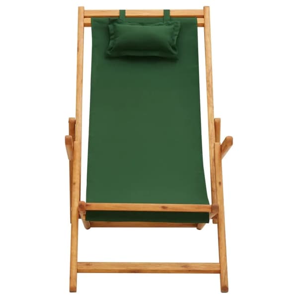 Strandstol, Eukalyptusträ, 3 Lutande Positioner, Lättviktig, Fällbar, Utomhusbruk